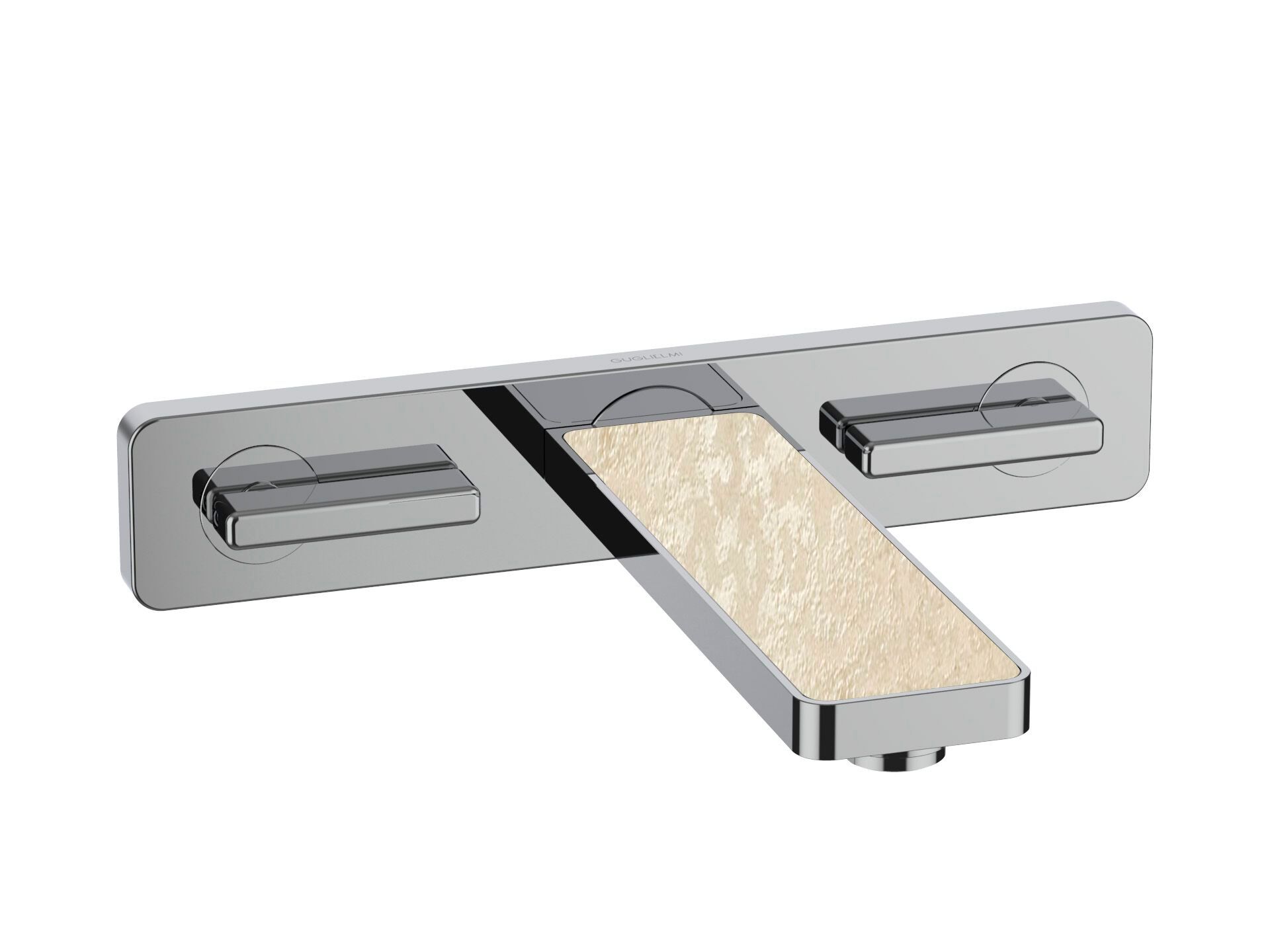 Настенный смеситель для раковины с 3 отверстиями без слива GUGLIELMI RUBINETTERIE GZero ARCH-00050608 - Вид №2