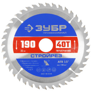 Диск пильный Зубр 36931-190-30-40 9107497