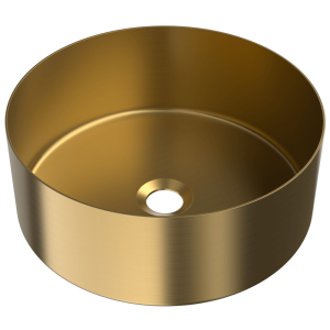 V515-C Круглая раковина Ø38см, матовая латунь duten