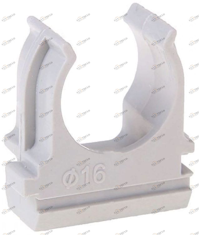 Крепеж - клипса для труб АБС-пластик D16мм Промрукав 6478