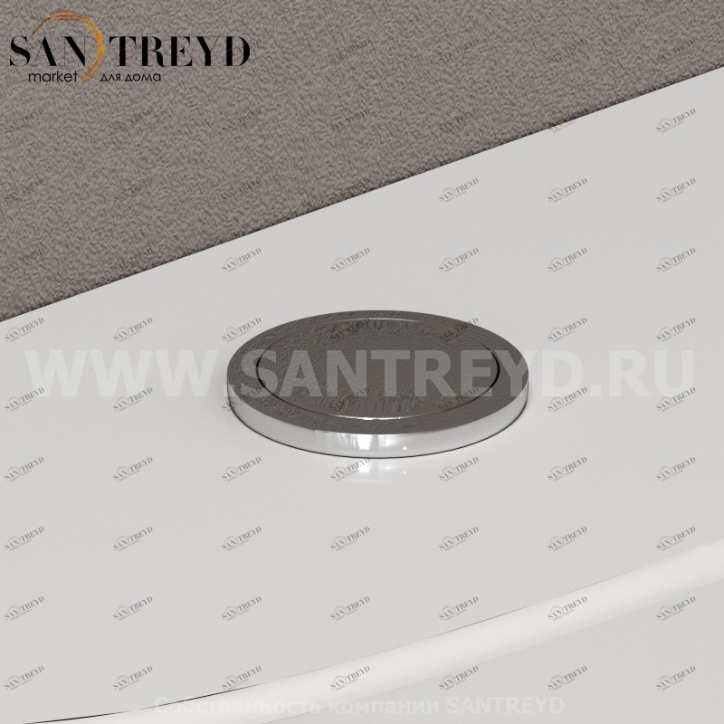 VA127 Cливной механизм с кнопкой 40 см Хромированный Globo DAILY Италия Ceramica Globo