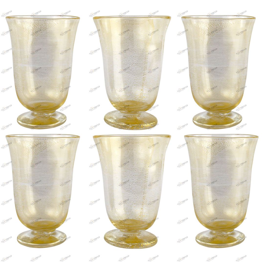 4460 ORIGINALMURANOGLASS Набор из 6 стаканов - Беллини - муранское стекло OMG 8 см 