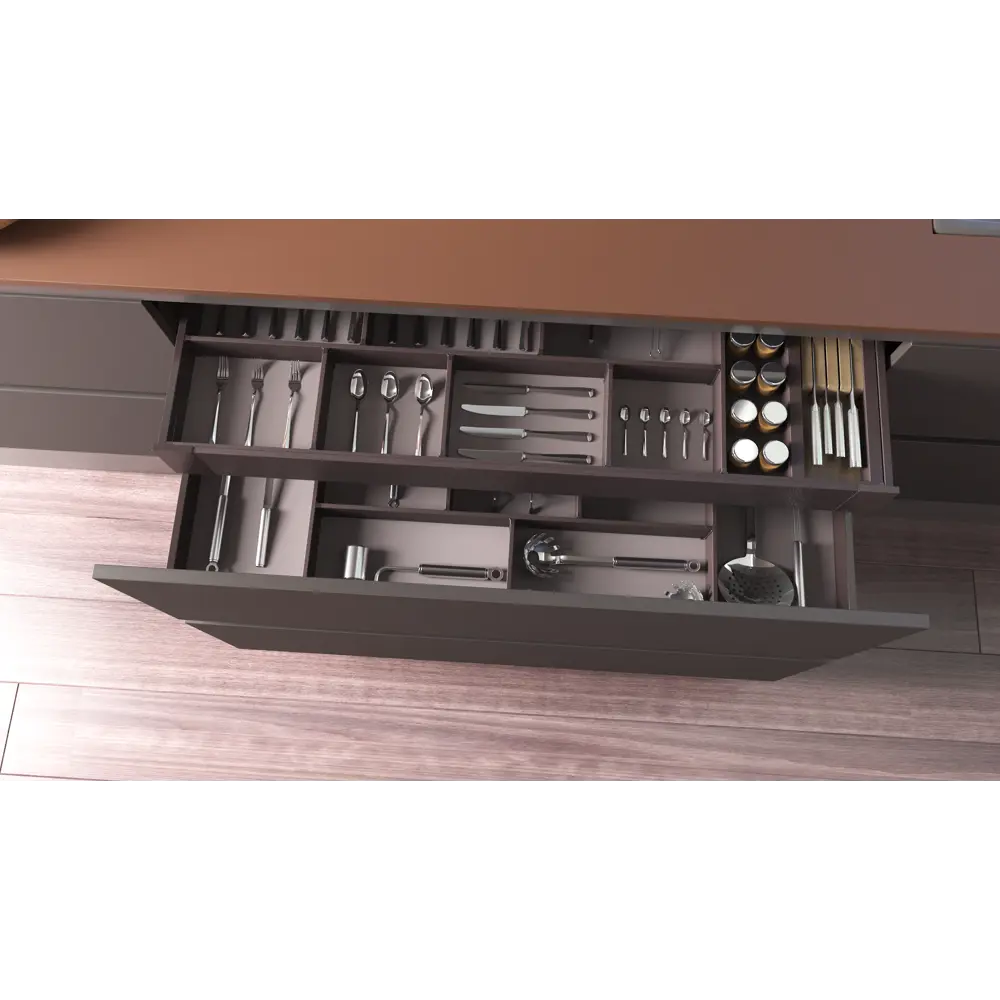 Панель для скрытого ящика Flowbox 36x11 см KONSENSA металл цвет антрацит STLM-2111387 - Вид №9