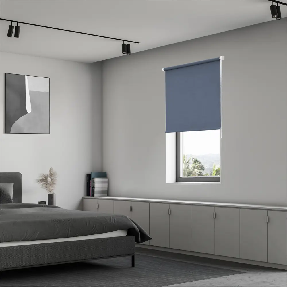 Штора рулонная блэкаут KREAFORTA Karelia 60x250 см синяя STLM-2063899 - Вид №7