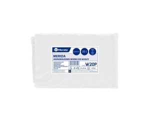 W20P Одноразовые мешки для мусора, 50 x 60 см, вместимость 35 л, 50 шт. в упаковке, ПРОЗРАЧНЫЕ, LDPE Merida
