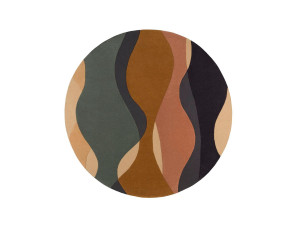 Шерстяной ковер с круглым рисунком