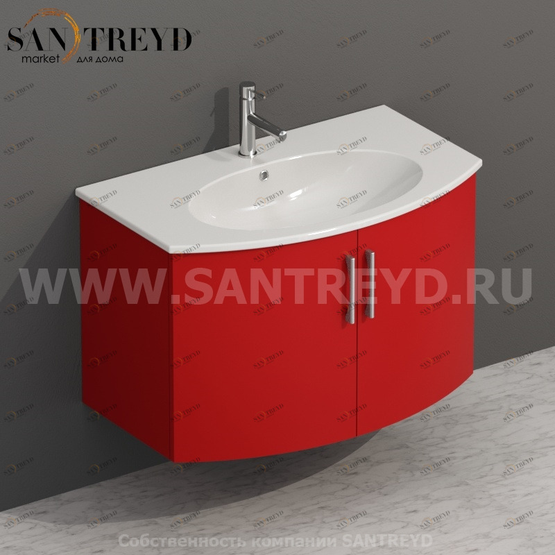 MDMA80Y147 Тумба с двумя створками 78 см красная Globo 4ALL Италия Ceramica Globo