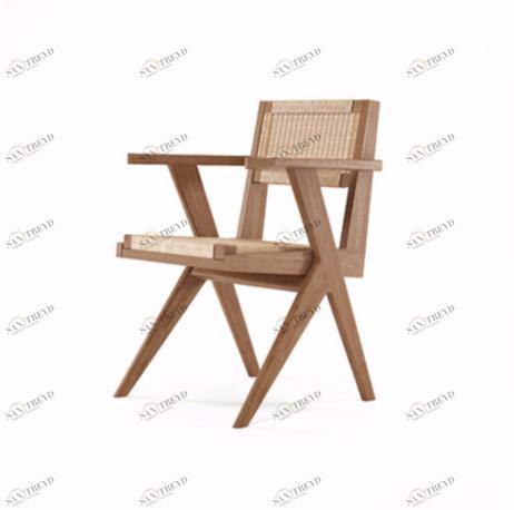 KARPENTER Стул из тика и веревки с подлокотниками Tribute Tb08-t