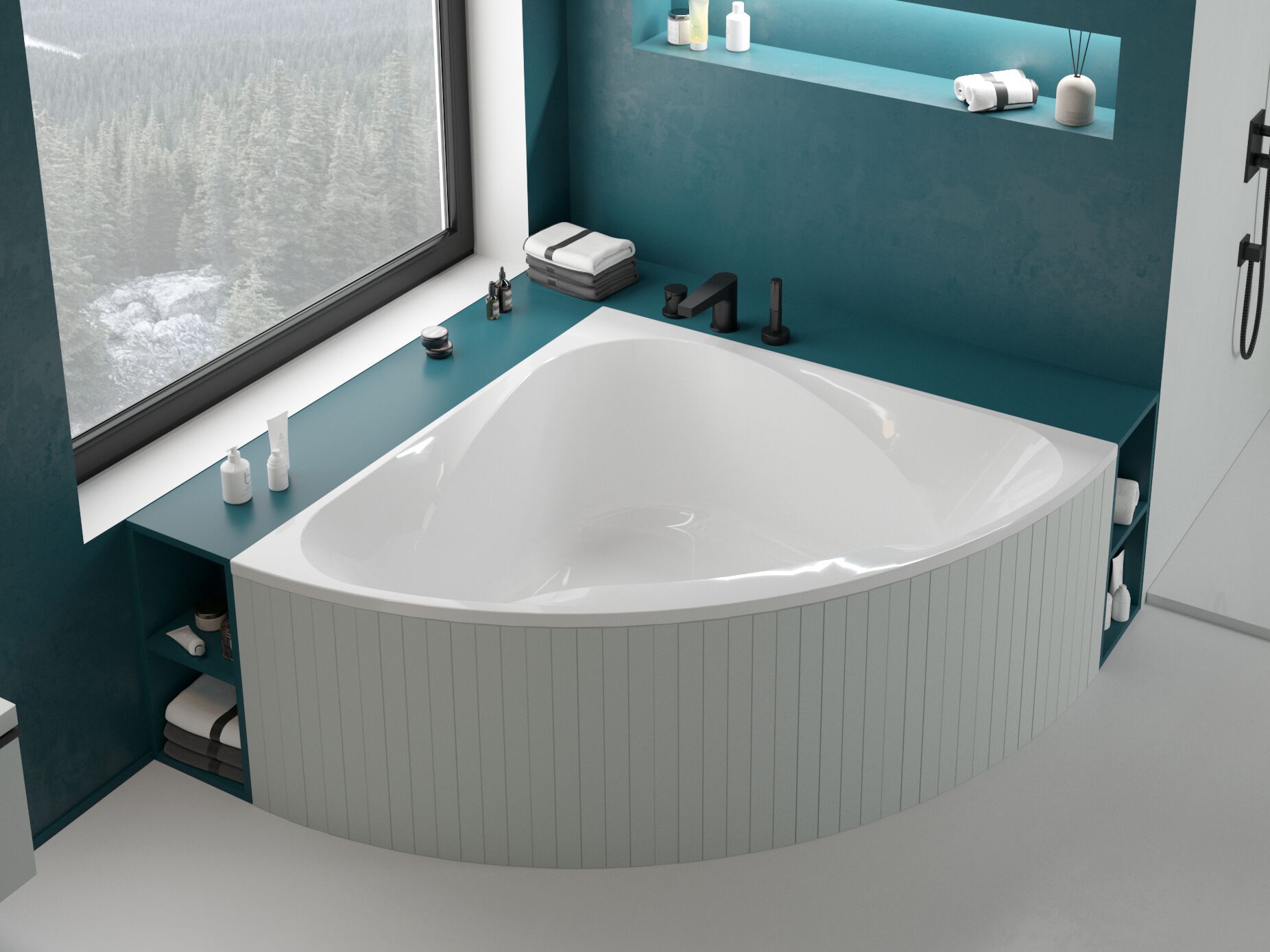 2-местная акриловая угловая ванна HOESCH Spectra ARCH-00149923