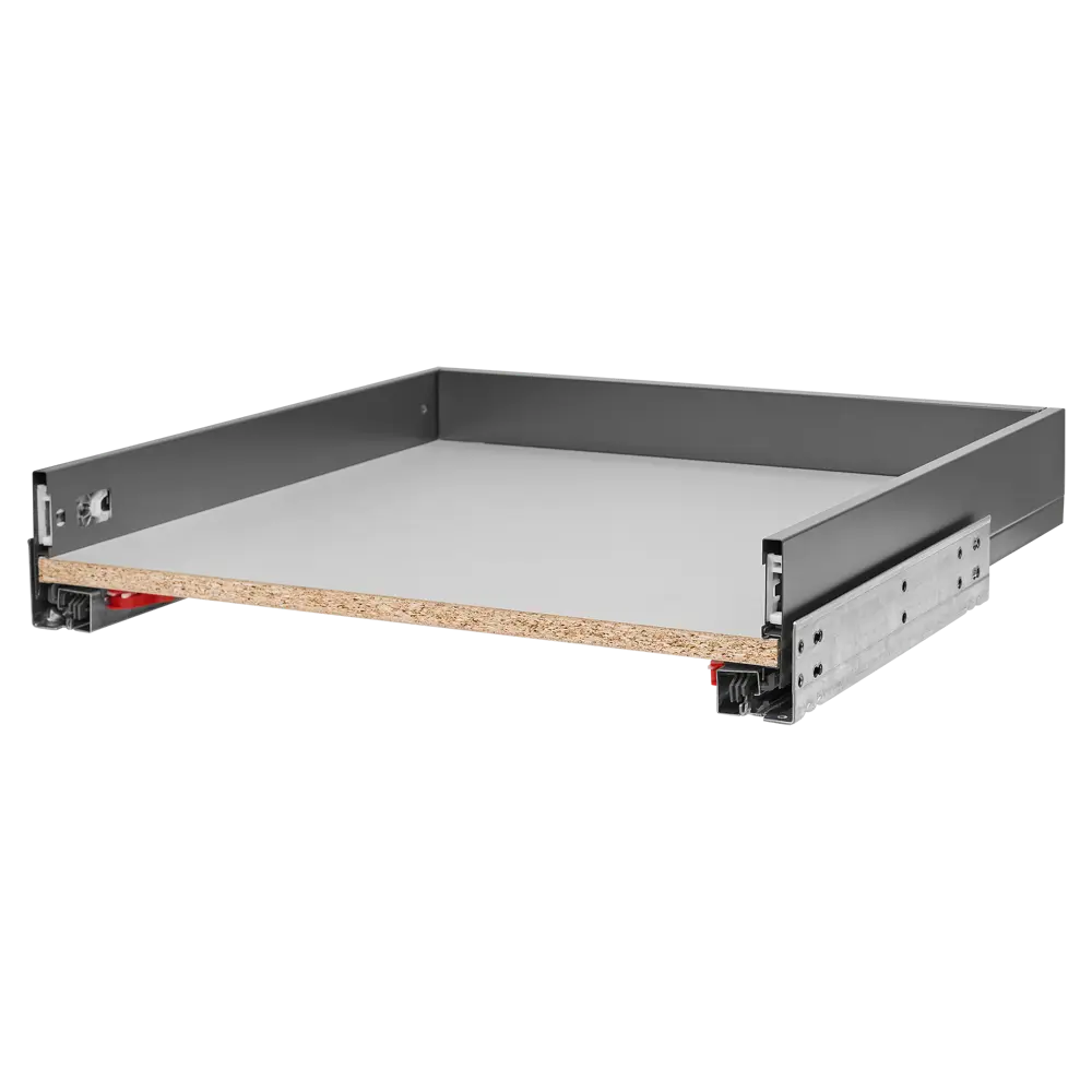 Выдвижной ящик с доводчиком 60x11x50 см KONSENSA ЛДСП/металл цвет серый Flowbox STLM-2028155 - Вид №1