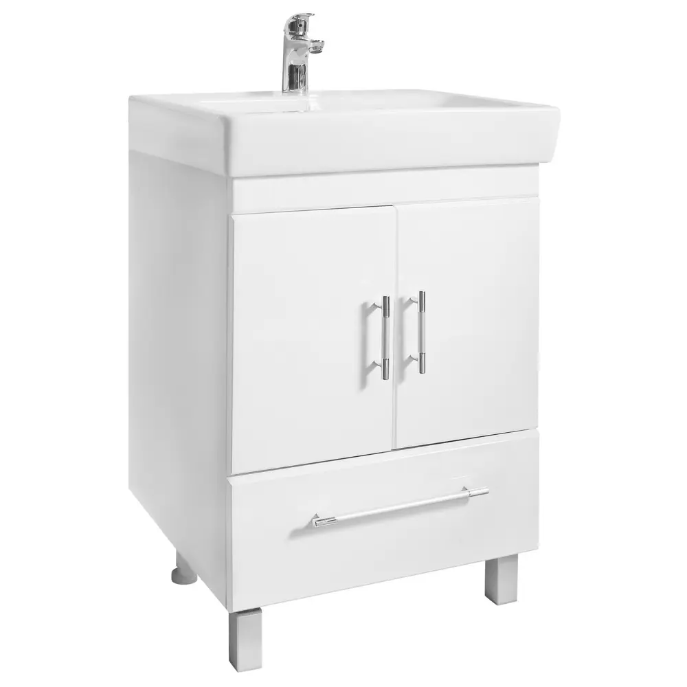 Тумба под раковину напольная «Eggo» 60 см цвет белый Santreyd STLM-2162962 - Вид №2