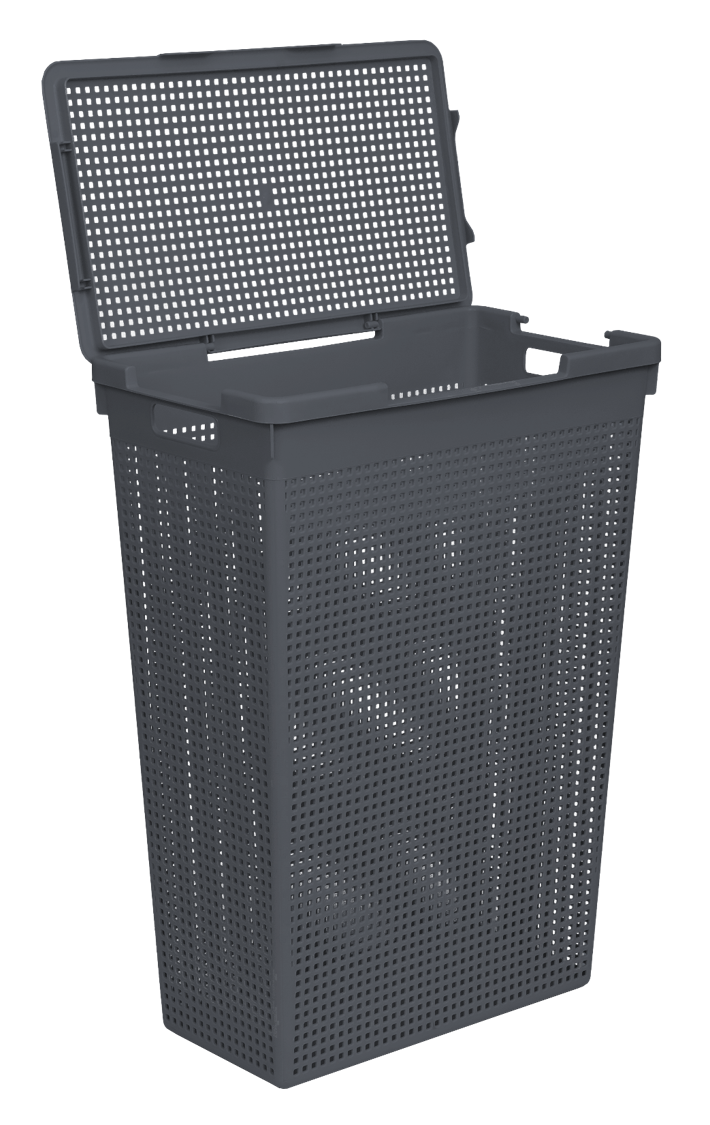 84498347 Корзина для белья цвет серый Лофт STLM-0050642 ВИОЛЕТ  - Вид №2