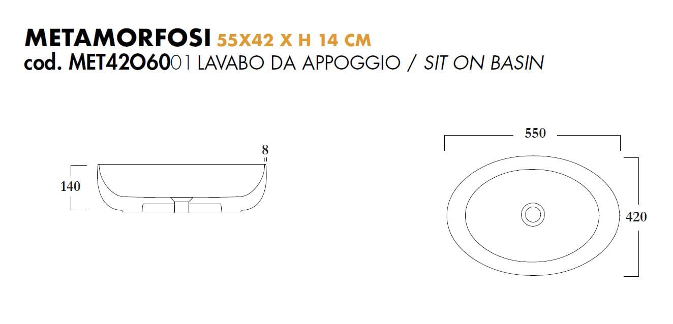 Керамическая овальная столешница Olympia Ceramica ARCH-00107365 - Вид №4