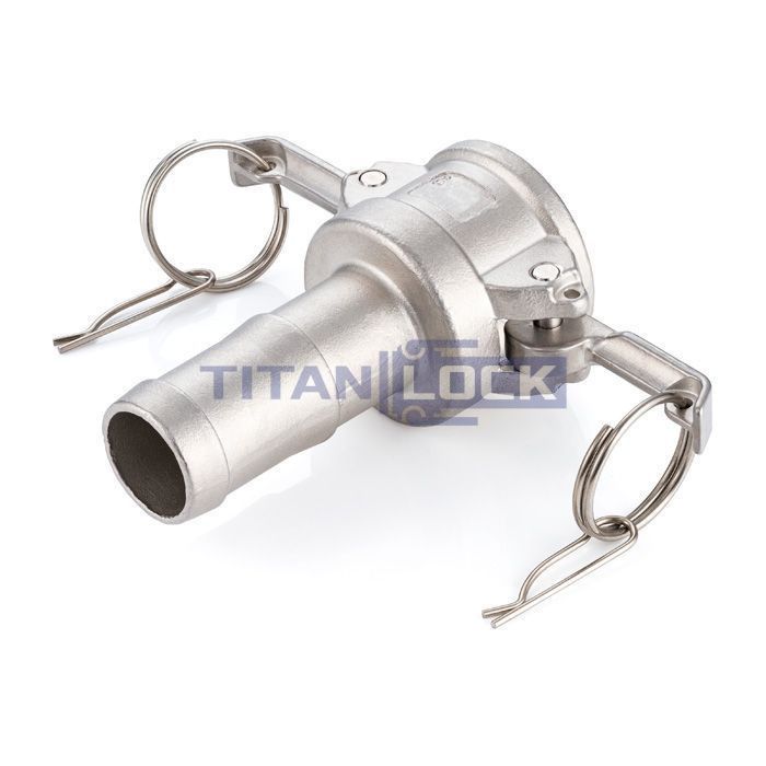 Камлок нержавеющий тип С, розетка с хвостовиком 2 1/2", AISI304, TL250CSS TITAN LOCK  - Вид №4