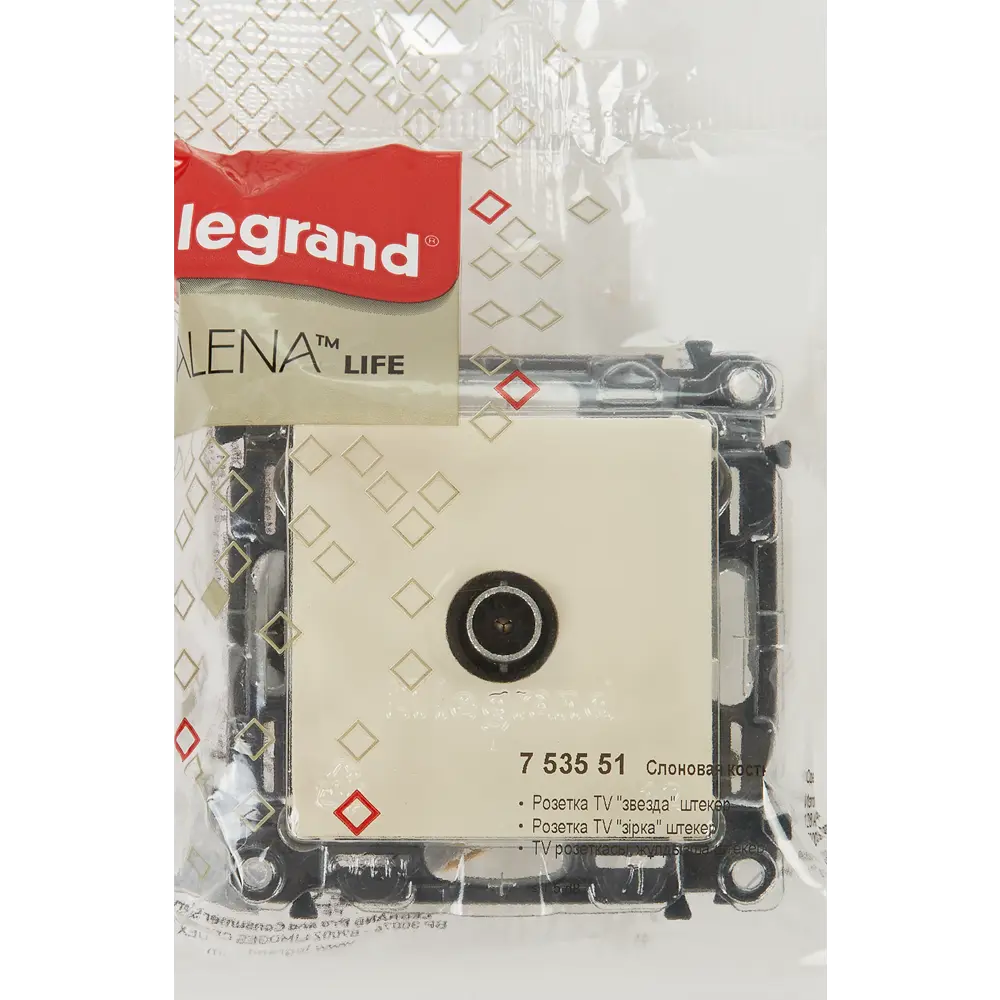Розетка телевизионная Legrand VLN-L Звезда цвет слоновая кость Valena Life STLM-2207643 - Вид №5
