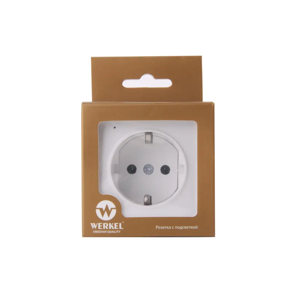 Розетка Werkel с подсветкой цвет белый Встраиваемые механизмы STLM-2047174 - Вид №2