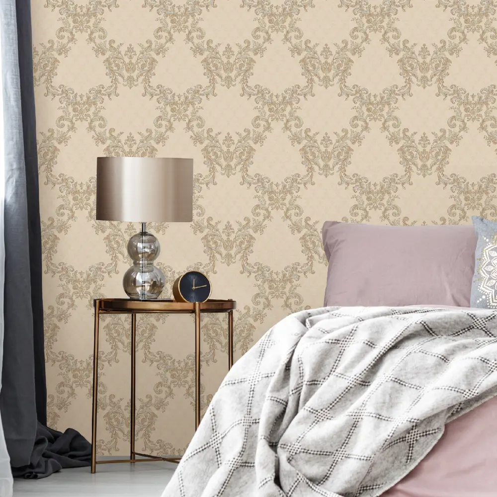 Обои флизелиновые Euro Decor Франсуаза бежевые 1.06 м 7023-01 82377848 STLM-2112222 - Вид №2