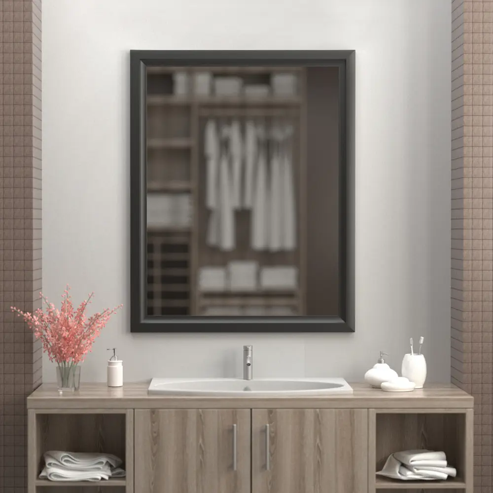 Зеркало 80х100 см цвет чёрный матовый Santreyd STLM-2010866 - Вид №2