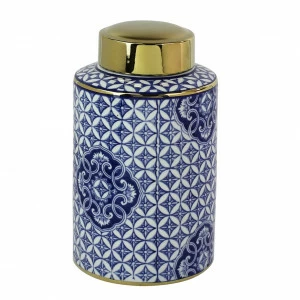 Ваза с крышкой синяя 18 см "Hera" BUREAU ДИЗАЙНЕРСКИЕ 263025 Синий