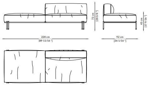 Paolo Castelli Секционный угловой диван в коже Soft ratio sun-id-1361387 - Вид №1