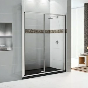 Novellini. Двери в нишу 102 см 2P с серебристым профилем STAR