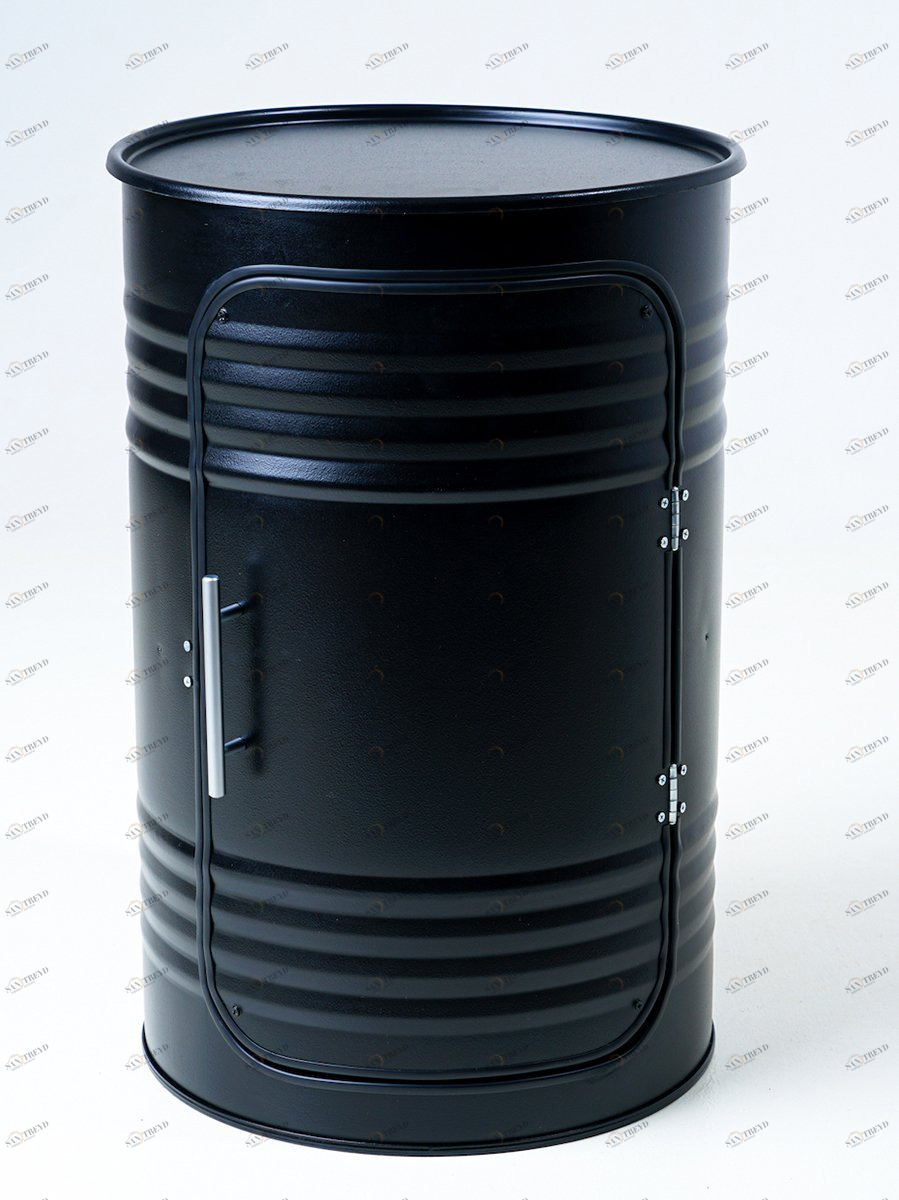 Бочка-шкаф декоративная металлическая черная Pro Black STARBARREL  00-3895252 Черный 