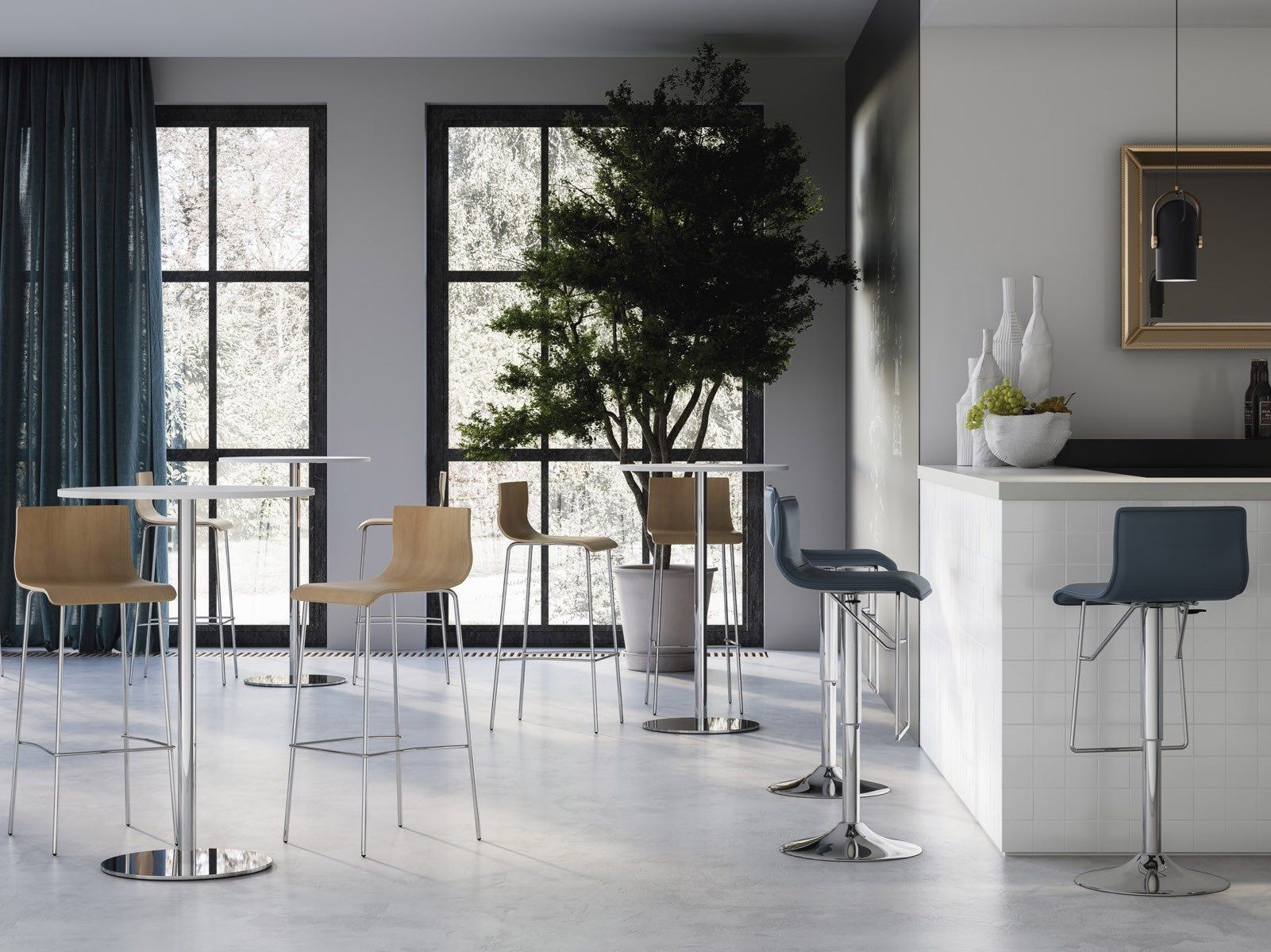 Барный стул с подставкой для ног SITLOSOPHY® Upper ARCH-00105501 - Вид №1