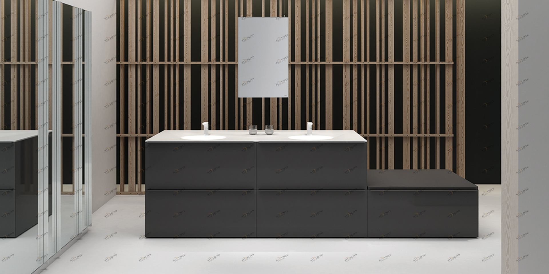 Модуль-тумба с 2 ящиками KA028B  Inbani Ка