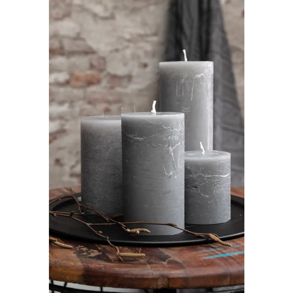 Свеча-столбик «Рустик», 7х13 см, цвет серый Santreyd STLM-2153223 - Вид №1