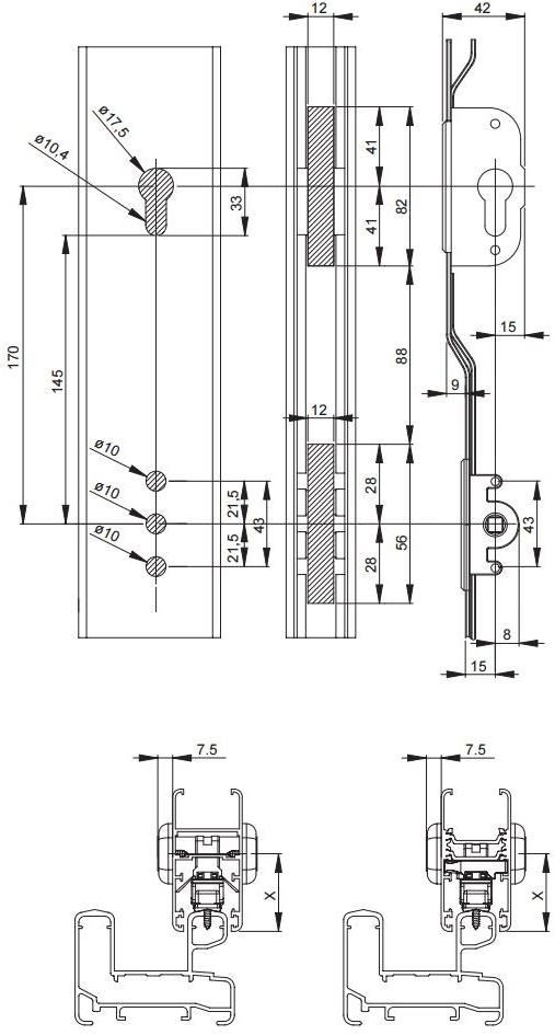 MASTER ITALY Многоточечный замок с возможностью под цилиндр Fast 6385 - Вид №1