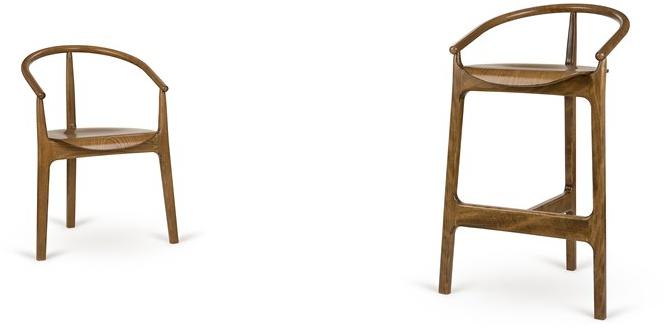 Paged Высокий табурет из бука со спинкой Evo Evo h-2940 - Вид №2