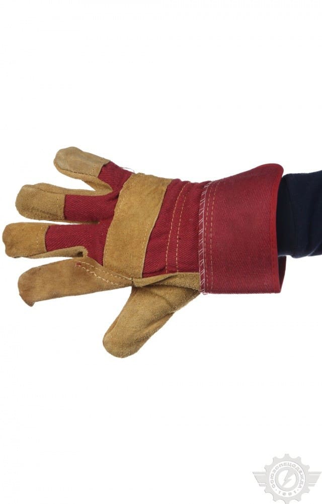 4956838 Перчатки комбинированные со спилком  Средства защиты рук  размер Спецодежда  - Вид №2