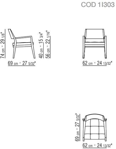 Flexform Кресло с подлокотниками из ясеня sun-id-1356391 - Вид №1