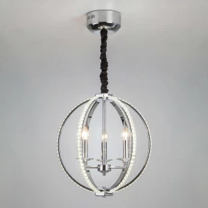 Подвесная люстра Bogates Atlas 426/3 Strotskis BOGATES ДИЗАЙНЕРСКИЕ, ATLAS, ШАР 187351 Хром