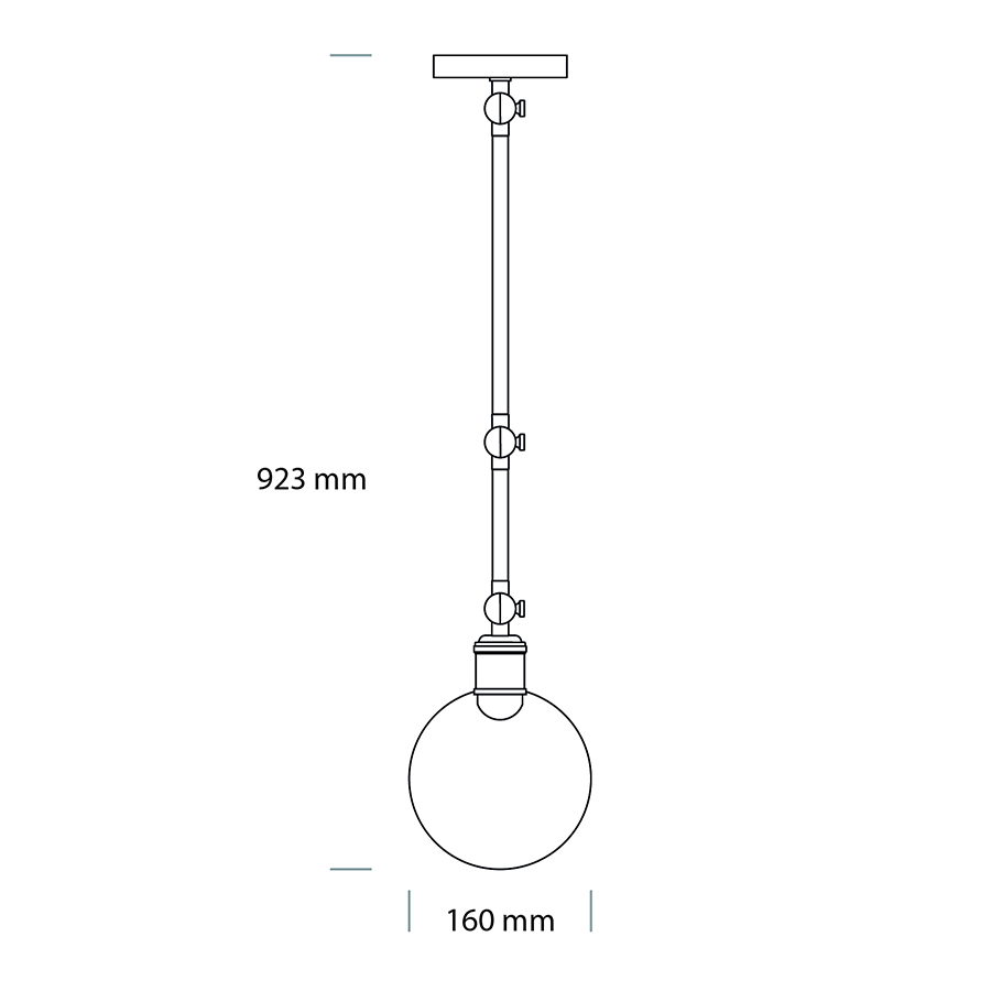 1946539 MENU Настенный / потолочный светильник Hudson Черный | Латунь  - Вид №4