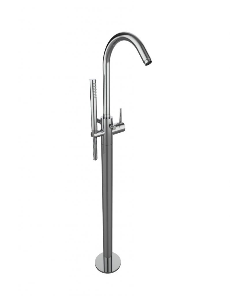 64534 / DPR Смеситель для ванны напольный с душевым комплектом и переключателем. Bongio T.ube 64534/DPR