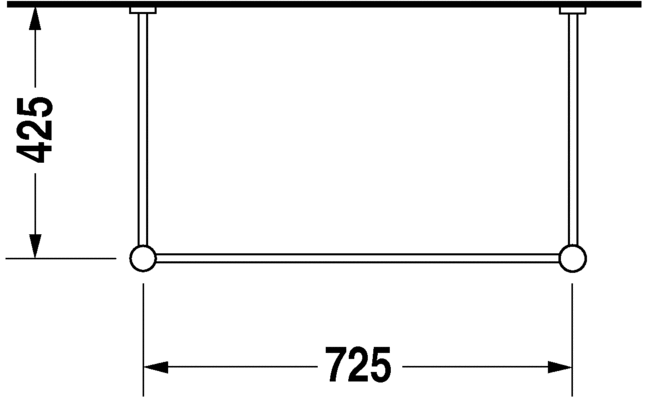 0030661000 Металлическая консоль Vero #003066 Хром Duravit - Вид №1