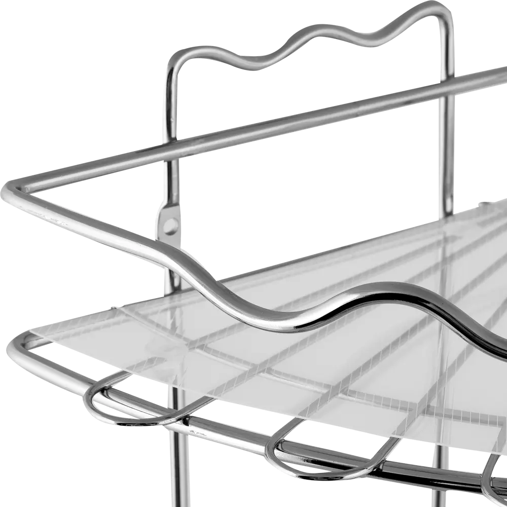 Полка для душа Swensa Волна угловая 3 яруса цвет хром STLM-2123657 - Вид №1