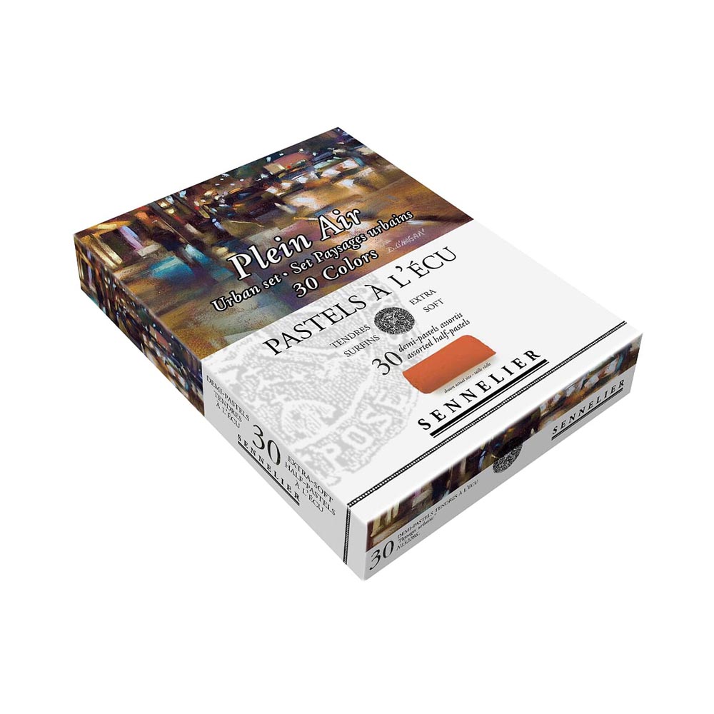 132286 Набор художественной пастели "Городской пейзаж", 30 цветов 1/2, картон Sennelier 