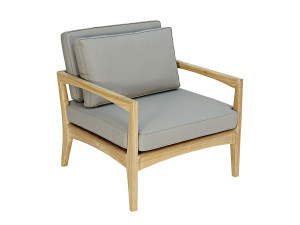 Тканевое садовое кресло с подлокотниками