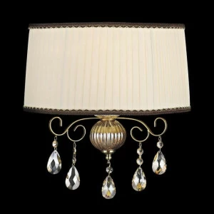 Бра с хрустальными подвесками латунь Newport 10501/A NEWPORT 10500 00-3928223 Бежевый;золото