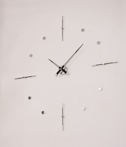 095536 Настенные часы i хром-черный Nomon Mixto