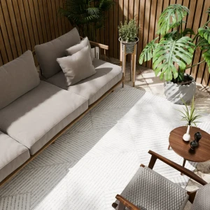 Циновка Дели 160x230 см полипропилен 84116_53211 цвет кремовый