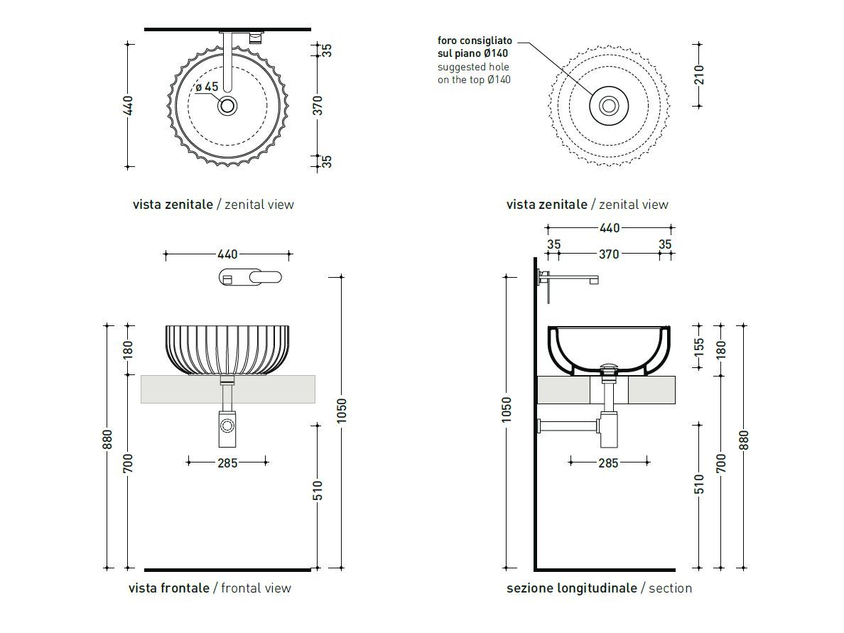 Керамическая столешница Ceramica Flaminia восемнадцатый век ARCH-00007928 - Вид №2