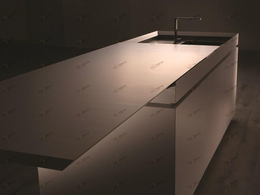 Strato Cucine Кухонный остров в белом стратоколоре Semplice sun-id-1386012