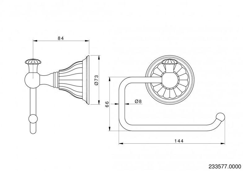 Bronces Mestre Держатель рулона Artica with porcelain 233577.n000.50 - Вид №1