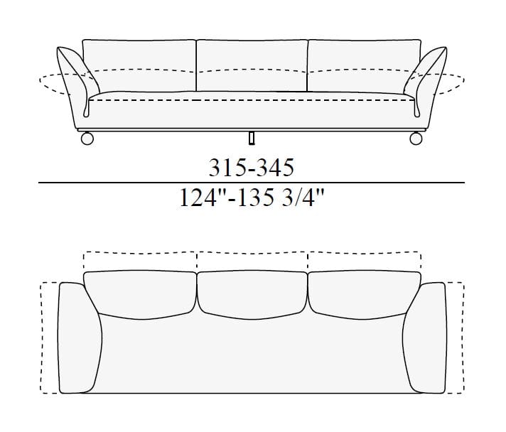 3-местный тканевый диван In Stock Edra ARCH-00112607 - Вид №6