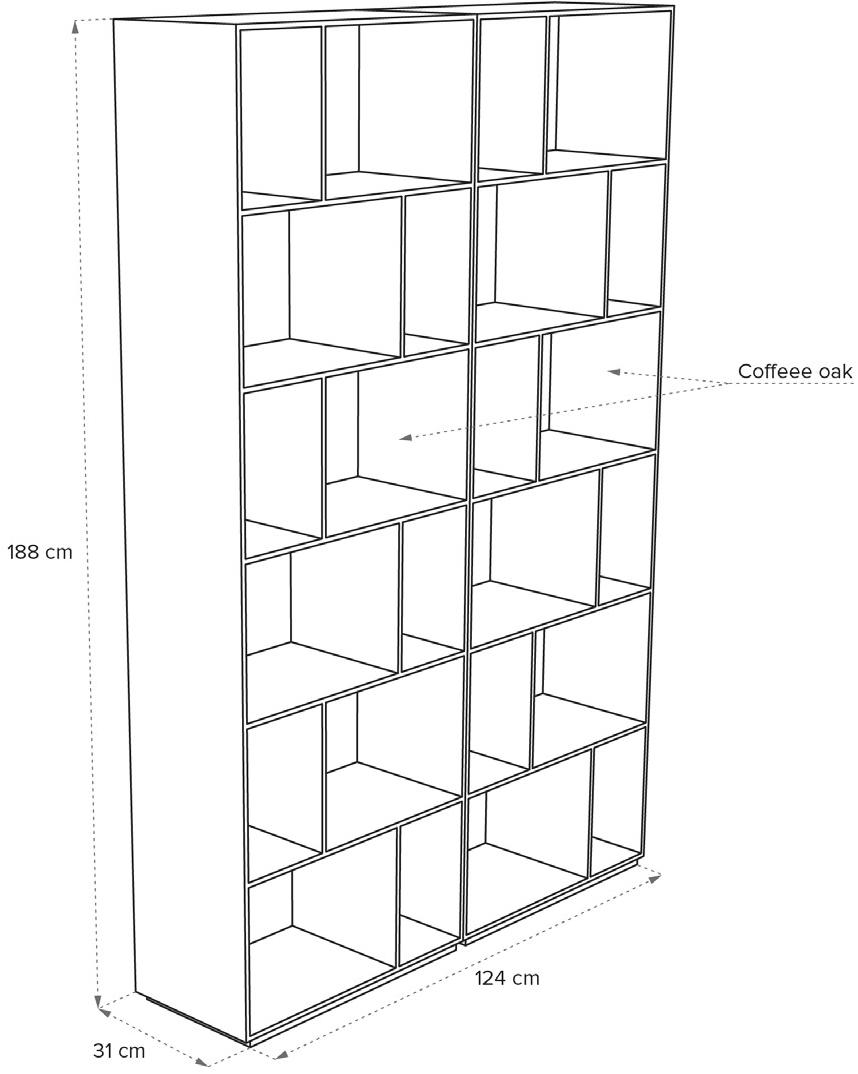 Natuzzi Открытый лакированный книжный шкаф sun-id-1374792 - Вид №2