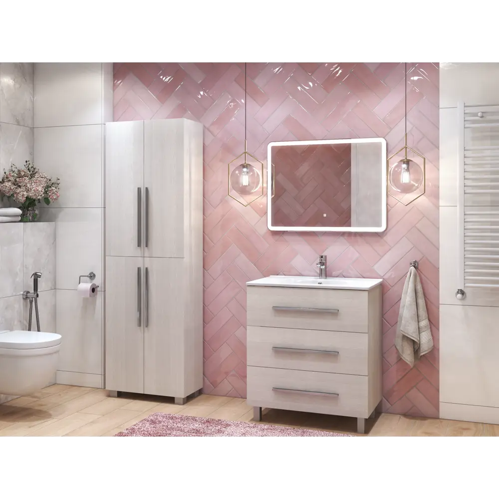 Пенал для ванной Vigo Yuma 189.2x60 см цвет ясень анкор STLM-2086067 - Вид №5