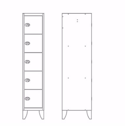 Dieffebi Шкафчик безопасности алюминиевый Lockers 12__n005c - Вид №7